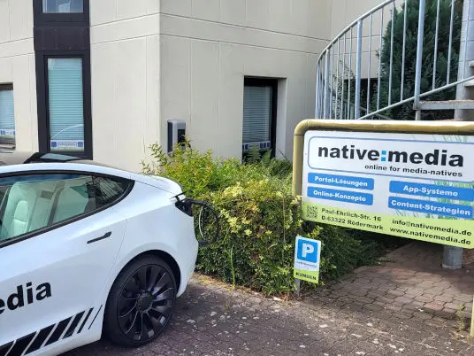 Wallbox für E-Autos im native:media-HQ