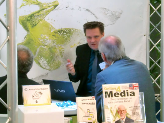 alternative Ansicht des native:media Messestand